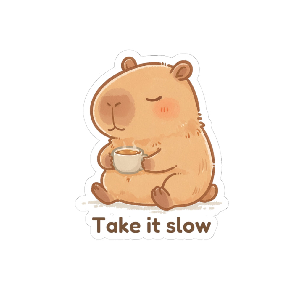 Sticker - Capi the Capybara 'Take it slow' - From Little Pep Talks Bundle