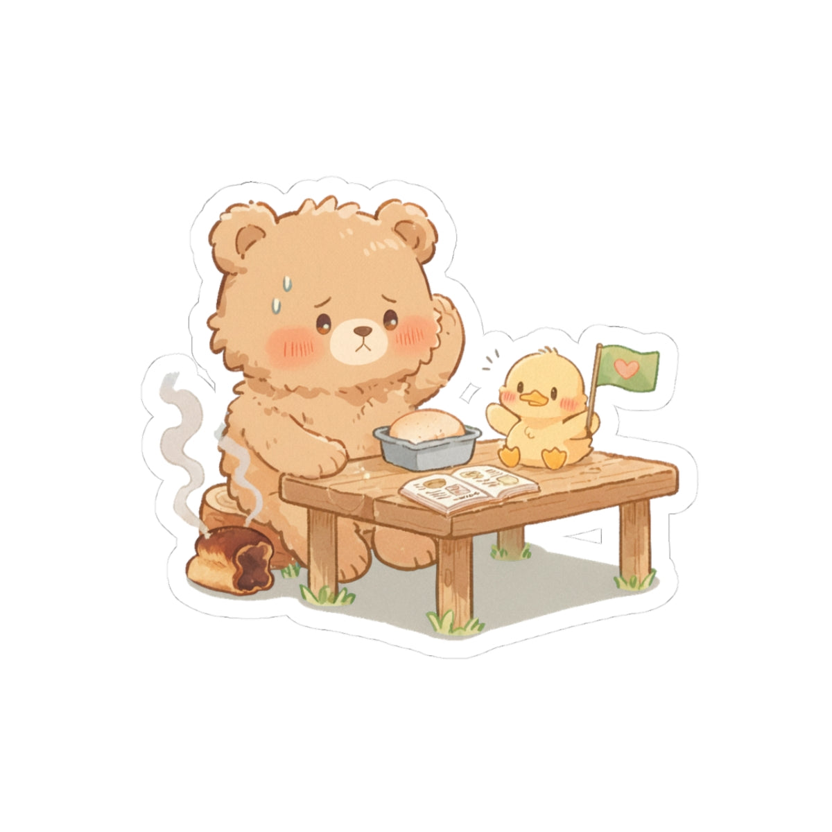 Sticker - Kumo & Peepo Baking Bread - From Pocket Stories Bundle