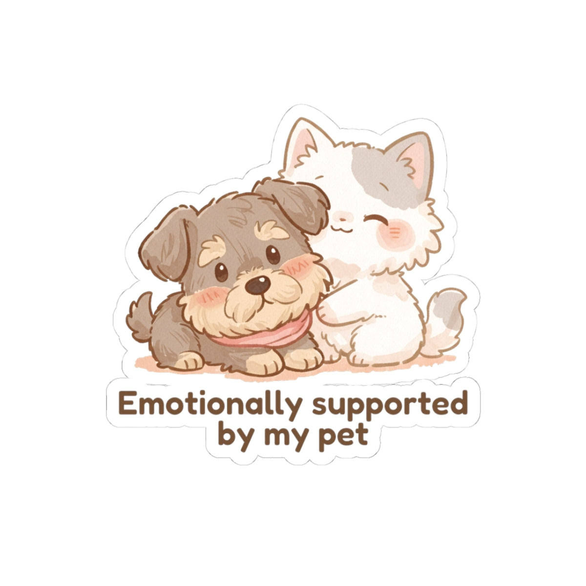 Sticker - Inu & Mishi 'Emotionally Supported By My Pet' - From Pet Diaries Bundle