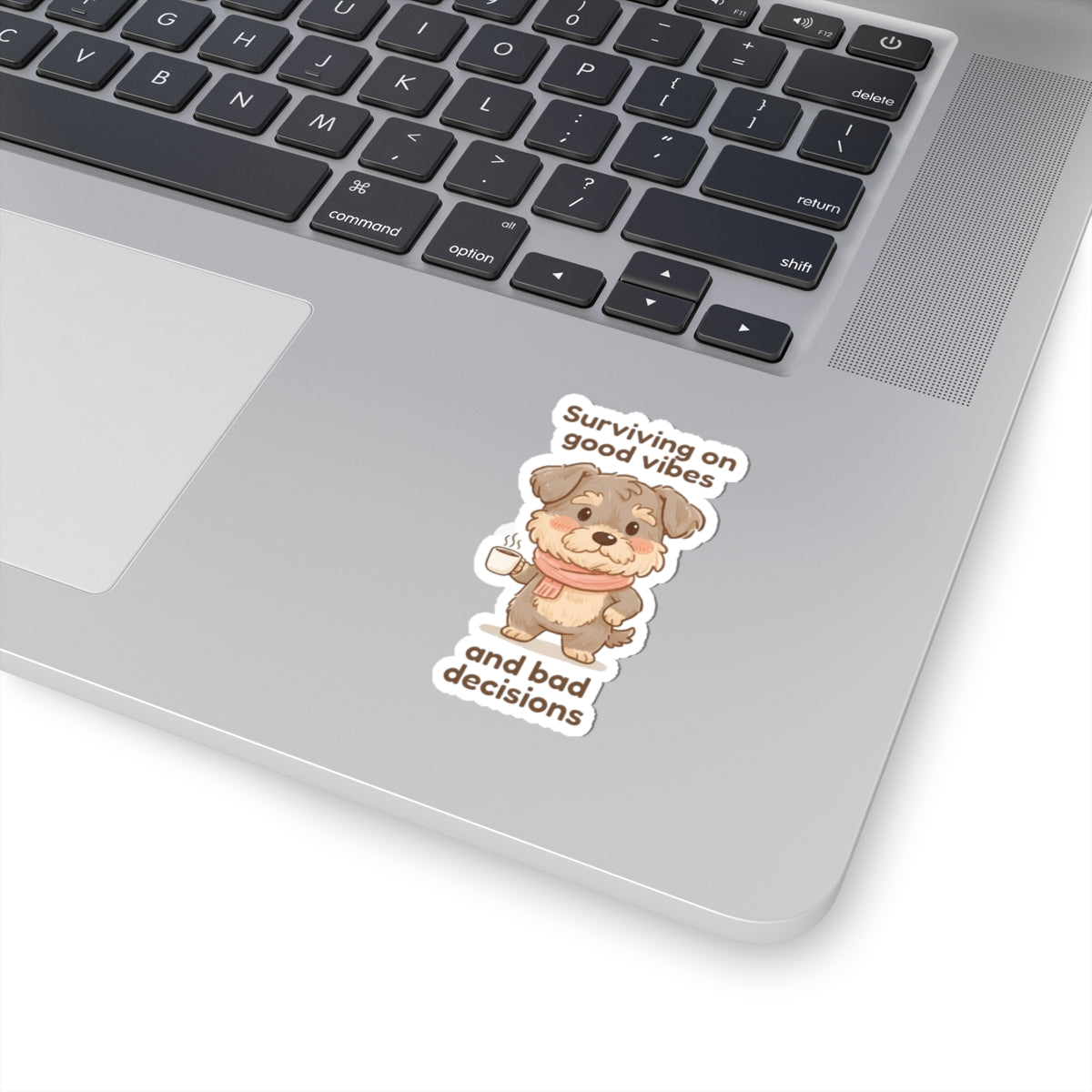 Sticker - Inu 'Surviving on good vibes and bad decisions' - From Slowly Productive Bundle
