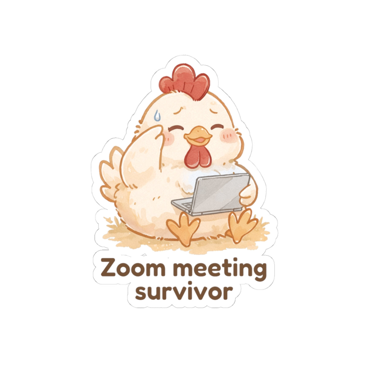 Sticker - Gina 'Zoom Meeting Survivor' - From Slowly Productive Bundle
